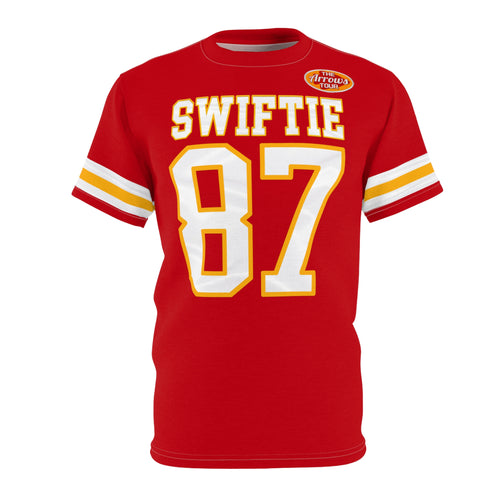 Swifties - ArrowsTour - Number 87 - RED Unisex Cut & Sew Tee (AOP)