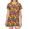 Love Squared - All Over Print T-Shirt Dress