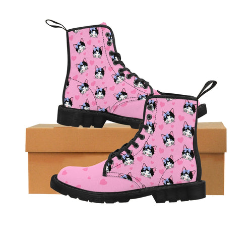 Kitty Cat Party - Women's Canvas Boots