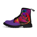 Wild Rose - Abstract - Women's Canvas Boots