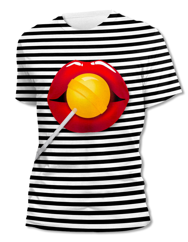 Lolly Pop Kiss - Stripes - Unisex Tee