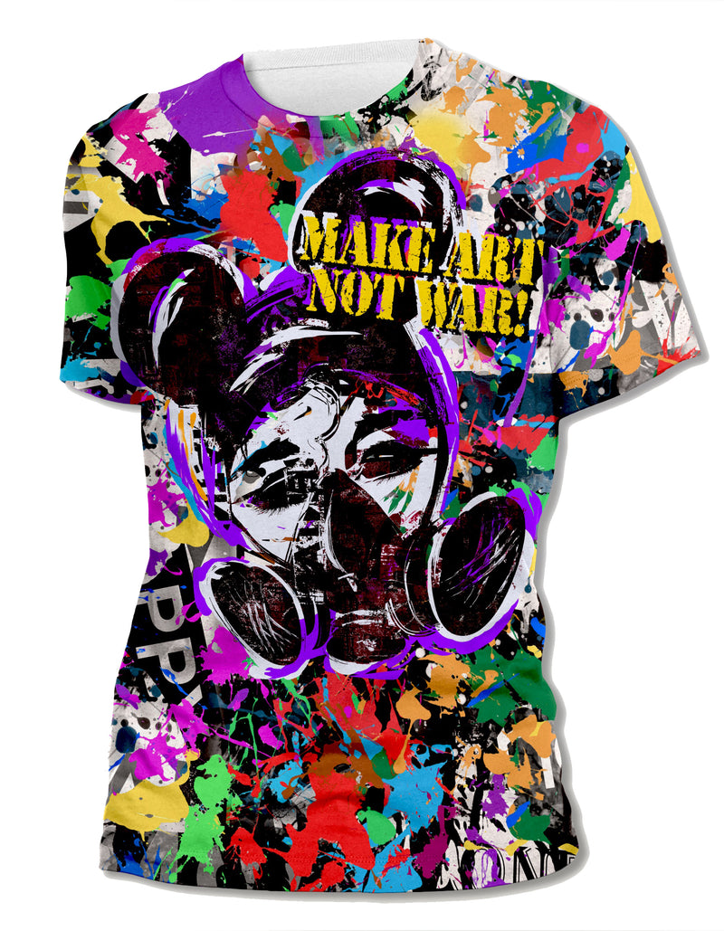 Make Art Not War - Graffiti Wall - Unisex Tee