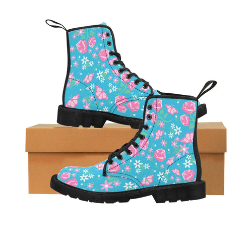 Fresh Flowers - Women's Canvas Boots