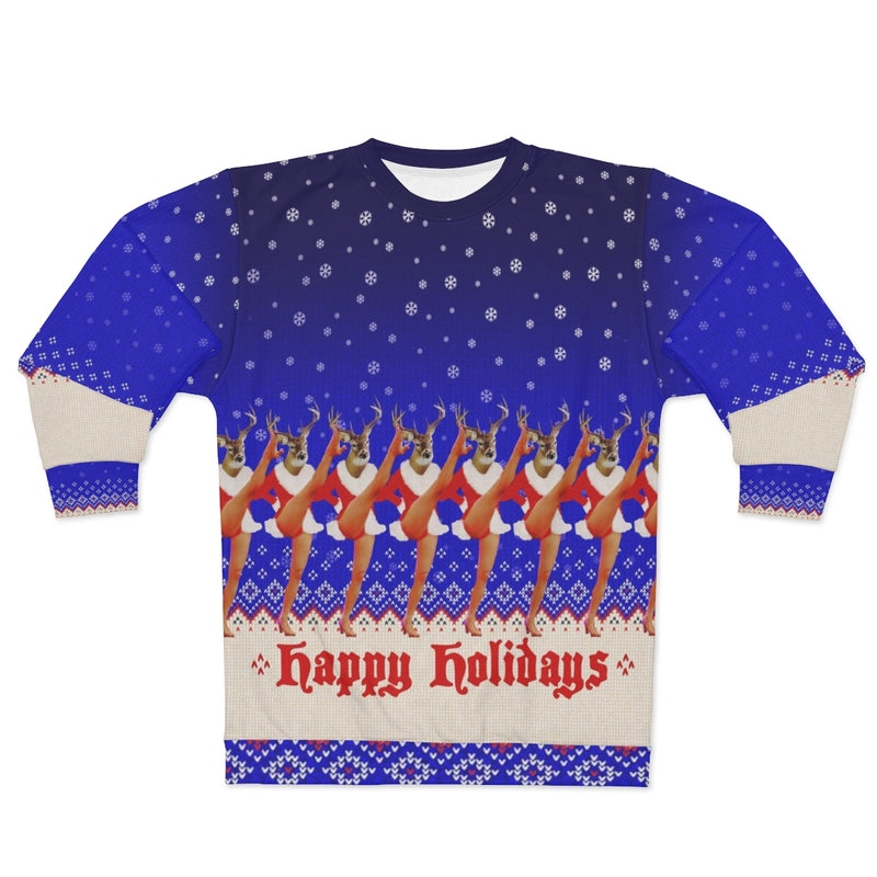 Happy Holidays - Rockette Raindeer - All-Over Print Unisex Sweatshirt