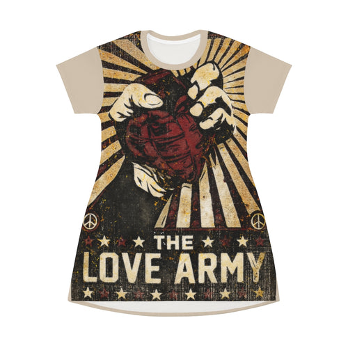The Love Army - All Over Print T-Shirt Dress