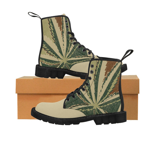 Yes We Cannabis - Green - Women's Canvas Boots