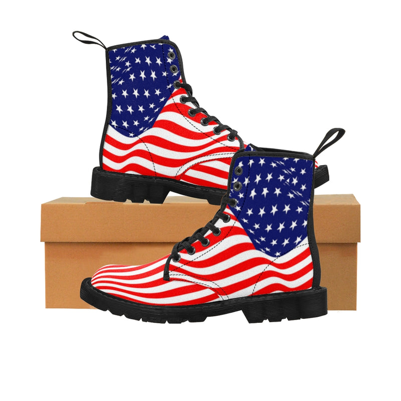 US FLAG - Women's Canvas Boots