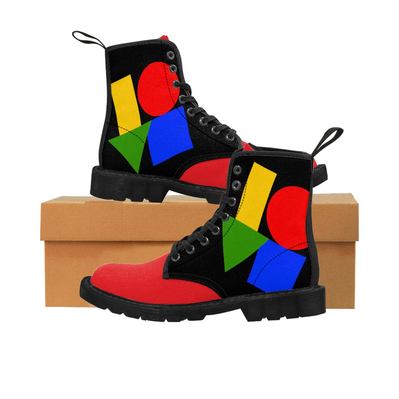 LOVE Blocks - Women's Canvas Boots