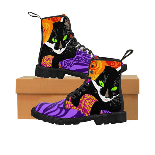 Chill Kitty - Women's Canvas Boots