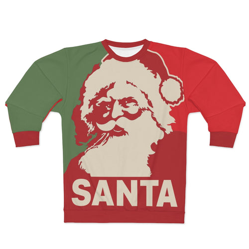 SANTA - Portrait Poster - All-Over Print Unisex Sweatshirt