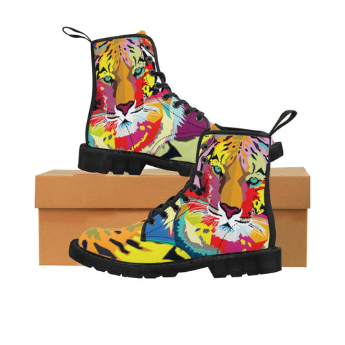 Pop Tiger - Women's Canvas Boots