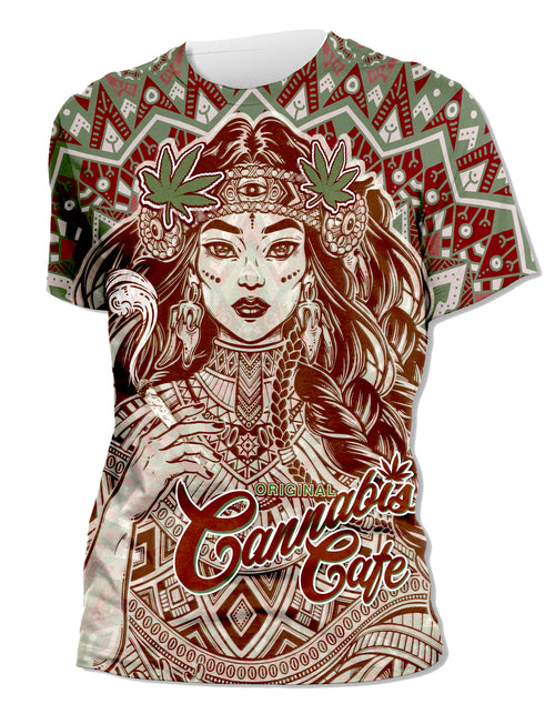 Cannabis Cafe Girl - Unisex All-Over Print Tee