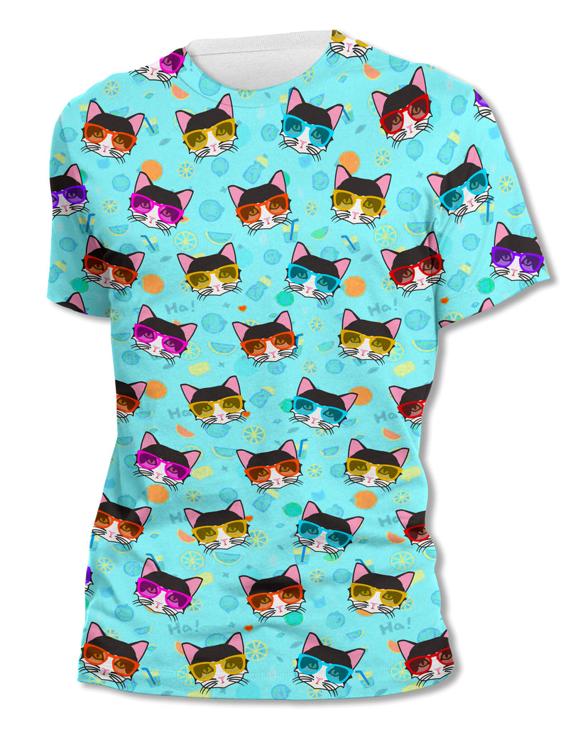 Party Kitty - Aqua - Unisex Tee