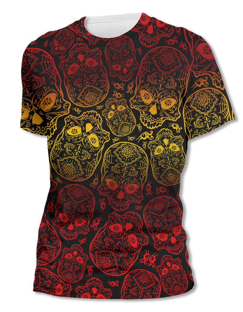 SkullIcious - Neon Party - Red - Unisex Tee