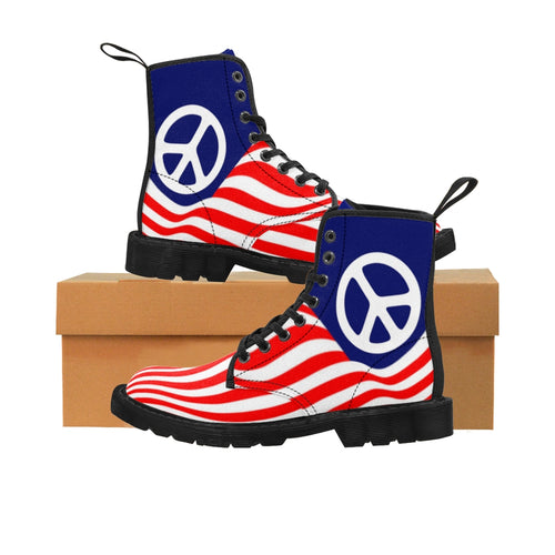 Peace Flag - Women's Canvas Boots