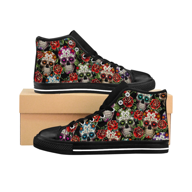 Skulls And Roses - Women's High-top Sneakers