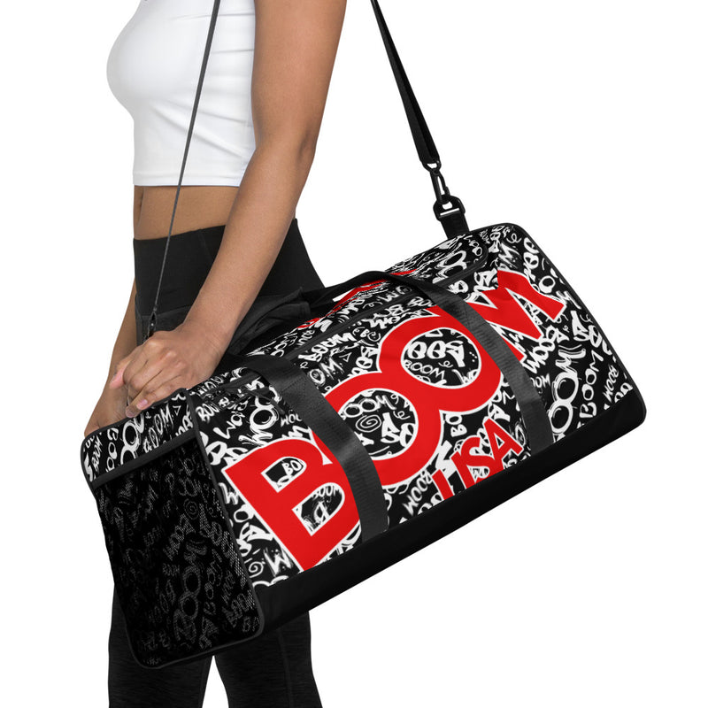 BOOM USA - Red&Black - Graffitti All-Over Print Duffle bag