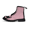 Pink Kitty Boots - Women's Canvas Boots