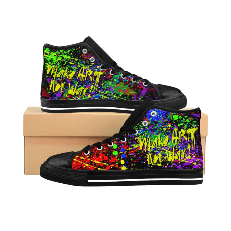 Make Art Not War - Paint - Women's High-top Sneakers