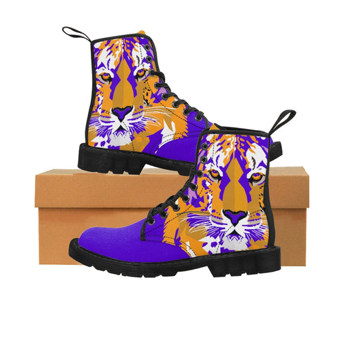 Tiger Face - LSU Style - Women's Canvas Boots