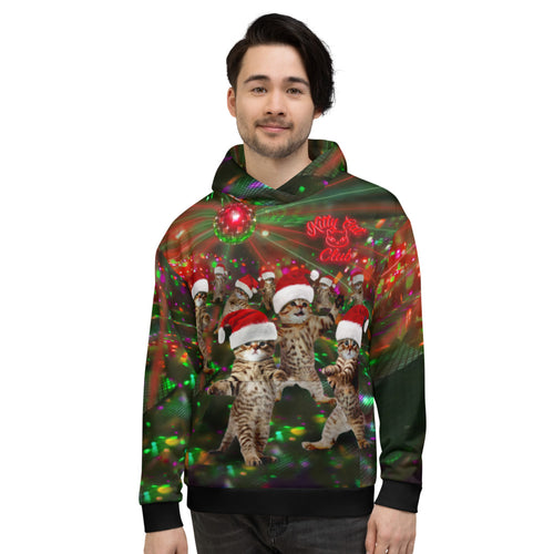 Meowy Christmas Dance - (Kitty Cat Club) - All-Over Print Hoodie