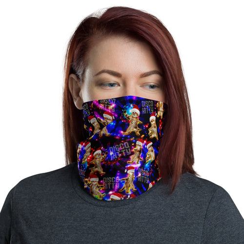 Disco Kitty - Dance Party - Fugly Uglies XMas Neck Gaiter