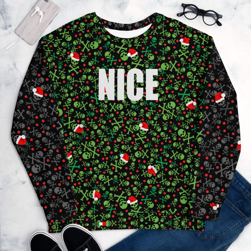 Naughty And Nice - All-Over Print Unisex Sweatshirt