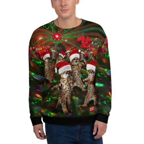 Meowy Christmas Dance - (Kitty Cat Club) - All-Over Print Sweatshirt
