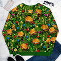 Hamburger & Fries Tree - All-Over Print Unisex Sweatshirt