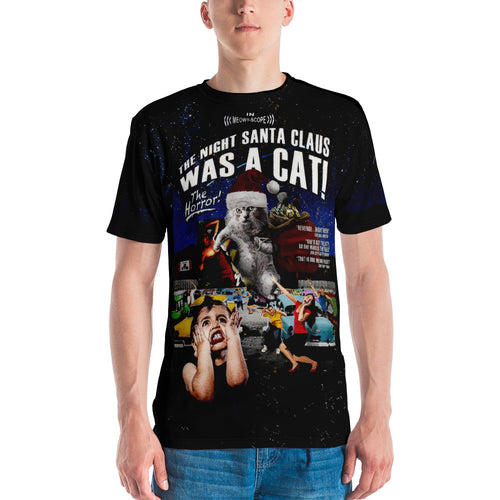 Santa Was A Cat - (Unisex All-Over Print T-Shirt)