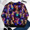 Disco Kitty - Christmas Dance - All-Over Print Unisex Sweatshirt