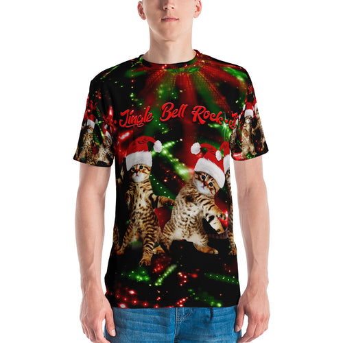 Disco Kitty (Christmas Dance Party) Unisex All-Over Print Men's T-shirt